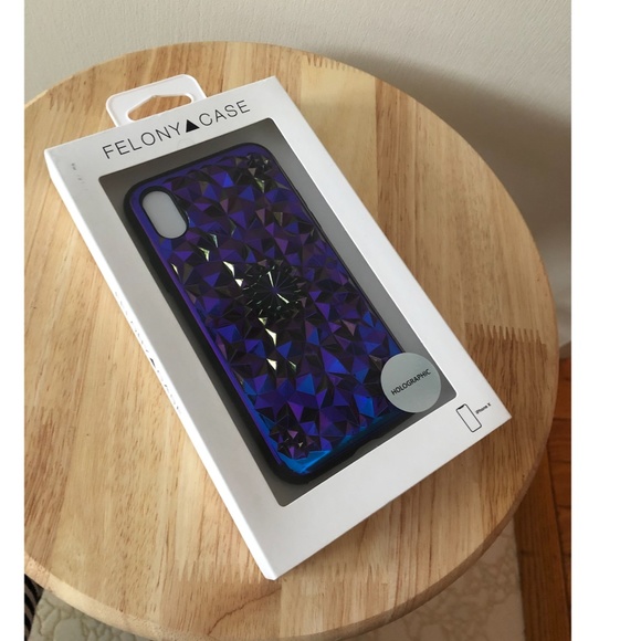 Felony Case purple holographic 3  iPhone X/Xs case NWT - Picture 2 of 4
